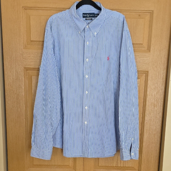 Ralph Lauren Other - Ralph Lauren Men's Blue and White Striped Shirt